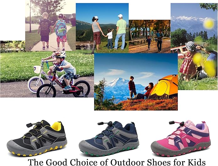 Mishansha Kids Hiking Boots Toddler Girls Boys Hiking Shoes Water-Resistant Anti-Collision Non-Slip Athletic Outdoor Trekking Boots