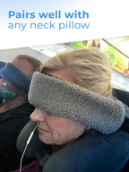 SeatSleeper Travel Pillow Alternative Stops Bobbing | Airplane Head Straps and Car Support Band | Great on Travel Upright | Super Comfy Neck Support | Small & Compact
