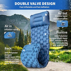 HiiPeak Sleeping Pad - Ultralight Inflatable Sleeping Mat with Built-in Foot Pump, Durable Compact Waterproof Camping Air Mattress for Camping, Backpacking, Hiking, Tent Trap Traveling