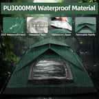 1-2 Person Instant Pop Up Tent, Quick Setup Lightweight Camping Tent for Solo or Duo, Waterproof Windproof Dome Tent for Hiking, Backpacking, Beach, Festival with Carry Bag