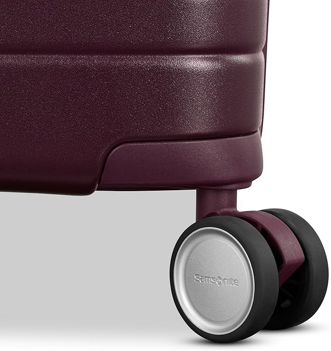 Virtuosa Hardside 21 Inch Carry On Luggage - Airline Approved with 360° Spinner Wheels, RightHeight™ Adjustable Handle - Zippered WetPak™ - TSA Lock - Expandable Light Polycarbonate Shell - Merlot