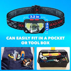 Skywin Hard Hat Light, Headlamp Rechargeable, 4 Pack Lightweight USB, XPG+COB 3 LED 200 Lumen Camping Helmet Light for Adults with Red Light IP44 Waterproof