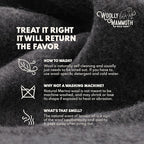 Woolly Mammoth Woolen Co. | Extra Large Merino Wool Camp Blanket | Perfect Outdoor Gear | Bedroll for Bushcraft, Camping, Trekking, Hiking, Survival, or Throw Blanket at the Cabin (Gray), 66" x 90"