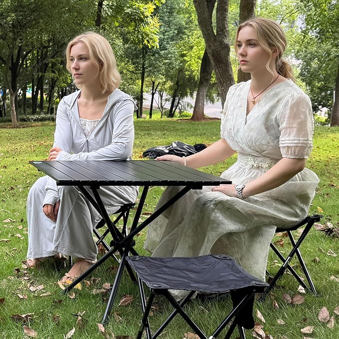 HASIKA Folding Camping Table Large Size Portable Camping Side Table for Outdoor, Beatch, Tailgating, Picnic, Grilling