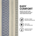 Wool Blanket | 100% Wool from New Zealand | Perfect as a Throw Blanket/Sofa Cover | Virgin Wool Blanket with Fringes in Stripes Designs (140 x 200 cm)