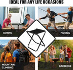 Camping Stool, Portable Folding Stool with Carry Bag, 12in Portable Folding Chair Collapsible Camp Stool Outdoor Footstool for Travel Walking Hiking Fishing Picnic Barbecue (Black)