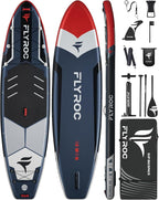 11'6x35'' Extra Wide Inflatable Paddle Board, 450lb Capacity Stand Up Paddle Board for Adults (x3), Stable Inflatable SUP, All Skill Levels, 3 Handles, 100L Backpack, 3PCS Paddle, 5L Dry Bag