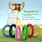 24 Pack Mosquito Repellent Bracelets, Individually Wrapped Repellent Wristbands, DEET Free, Natural and Waterproof Band