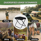 Collapsible Stool 2 Pack, Portable Chair, Lightweight Portable Stool for Adults, Portable Chairs for Adults, Holds Up to 330LBS, Ideal for Camping, Hiking, Outdoors, and Events