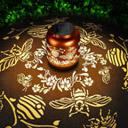 Birthday Gifts for Women Mom Grandma Solar Lantern Outdoor Waterproof, Gardening Gifts for Women, Bee Garden Decor Hanging Solar Lights Yard Decorations Outdoor, Backyard, Patio, Porch