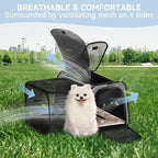 Petsfit 19"X12" X12" Expandable Pet Carrier, Square Expansion Reduces Pet Anxiety, Escape-Proof Self-Locking Zippers, 3 Easy-Access Entrances, for Cats & Small Dogs up to 18 lbs