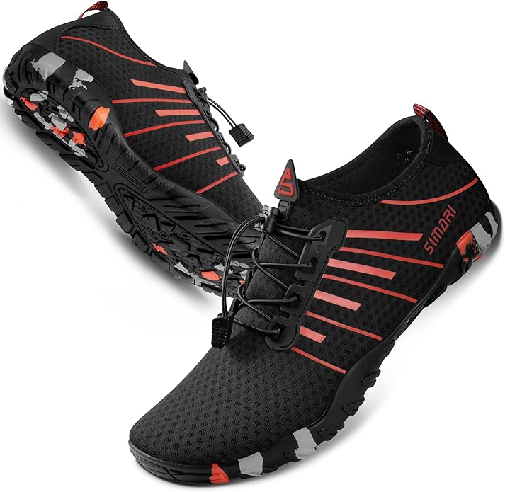 SIMARI Water Shoes for Women Men - Barefoot Quick-Dry Aqua Socks | Lightweight Swim Shoes for Surfing, Swimming, Beach Sports, Kayaking, Diving | Non-Slip Design