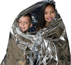 Emergency Foil Blanket Silver (25 Pack), Survival Thermal Mylar Blankets Individually Packaged Perfect for Outdoors, Hiking, Survival, Marathons or First Aid