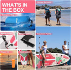 Paddle Board, Inflatable Stand Up SUP Paddle Boards for Adults & Youths of All Skill Levels, Wide & Non-Slip Deck Design Blow Up Paddleboards with Premium Accessories & Storage Bag