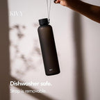 KIVY Slim Water Bottle 50oz [Lightweight & Shatterproof] - Reusable Tritan Water Bottle - Leak Proof Water Bottle for Women & Men - No Spill - Dishwasher Safe - Black