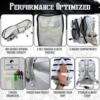 AMERICANPHOENIX 45L Elite Tactical Backpack | 3X Stronger Work & Military Backpack | Water Resistant and Heavy Duty | 3 Day MOLLE Bug Out Bag (Polar White)