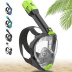 Khroom Full Face Snorkel Mask for Adults | New Valve Tech for Easy Breathing | 3X Larger Air Intake | Leak-Proof & Anti-Fog | Premium Snorkel Gear | Scuba Mask with Action Cam Mount