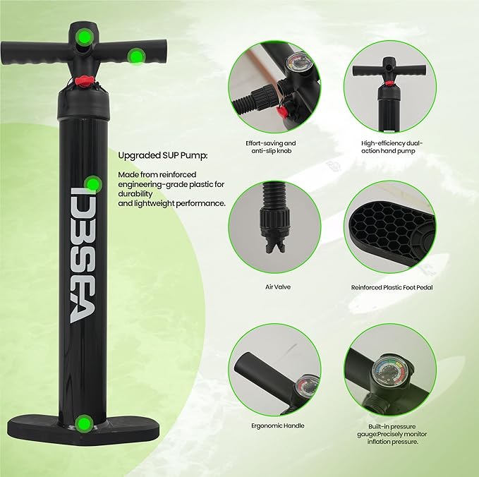 11 ft Extra Wide Inflatable Paddle Board with Accessories, Stand Up Paddleboard for 2 Person, All Around SUP Board for Adults, Fishing, Yoga