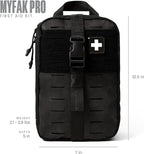 MY MEDIC MyFAK PRO Ifak First Aid Kit - 140 Life Saving Trauma and Medical Items - HSA FSA Survival Kit for Camping or Your Car - Black