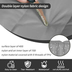 40D Self-Inflating Camping Pad, Insulated Ultralight Sleeping Mat for Backpacking, Winter Camping, 2-Layer Anti-Leak Design w/Built-in Pillow, Foot Pump Foldable Pad, Grey