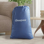 Beautyrest Skyrise Queen Size Air Mattress with Coil Beam Construction, Edge Support with External Pump and Puncture Resistant Vinyl for Guests and Camping