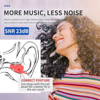 LYSIAN High Fidelity Concert Ear Plugs, 23dB Noise Reduction Musician Earplugs for Concerts, Festivals & Raves, Reusable Soft Earplugs with Aluminum Case, 2 Pairs Black