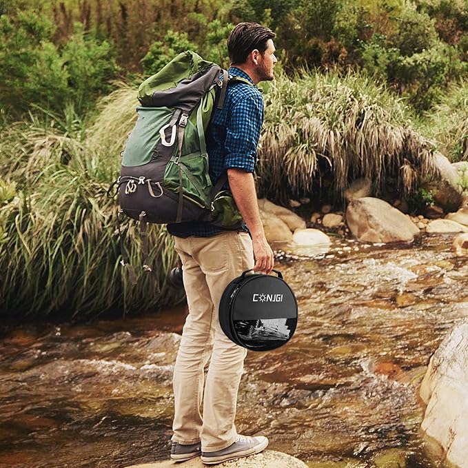 Camping Mess Kits - 28pcs Camping Dinnerware Set Camping Gifts Camping cookware Sets Camping Accessories Camping Cooking Utensils Set Bowls, Plates, Knives, Forks, Spoons