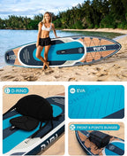 DAMA 11'*34"*6" Stand Up Paddle Board, Inflatable Paddle Board,Inflatable Paddle Boards for Adults w/a Wide, Smooth and Non Slip Deck, Versatile Styles, Suitable for Adults