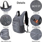 BOVIP 20L Hiking Backpack Lightweight Packable Hiking Daypack Small Travel Outdoor Foldable Shoulder Bag Gray