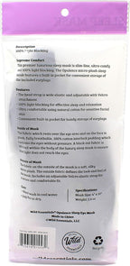 Dream Essentials Opulence Micro Plush Sleep Mask with Soft Foam Earplugs (Peacefully Pink)