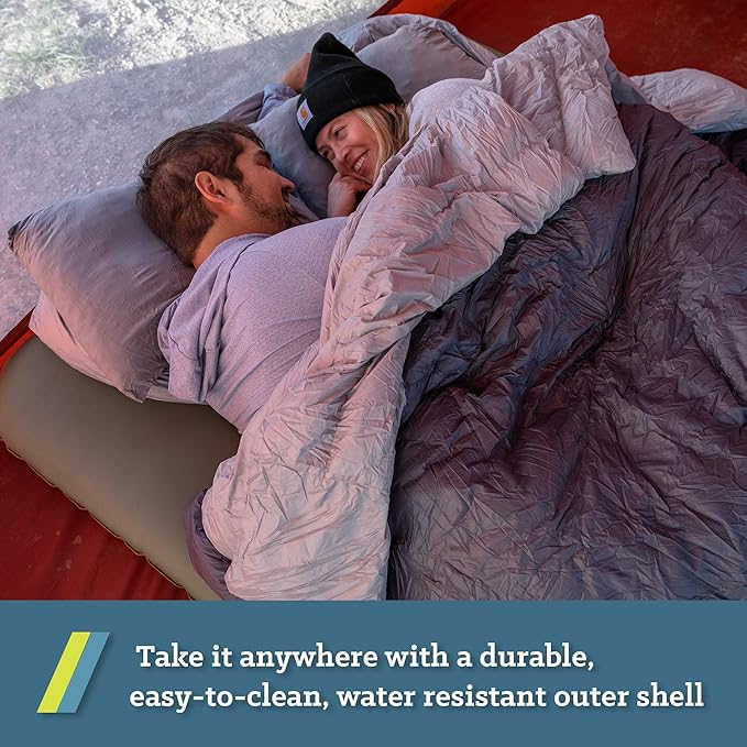 Klymit Drift Camping Pillow, Shredded Memory Foam Travel Pillow with Reversible Cover for Outdoor Use, Green, Large