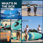 Paddle Board, Inflatable Stand Up SUP Paddle Boards for Adults & Youths of All Skill Levels, Wide & Non-Slip Deck Design Blow Up Paddleboards with Premium Accessories & Storage Bag