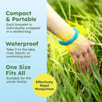 BugMD 10 Pack Mosquito Bracelets, DEET-Free Bands for Adults & Kids, Natural & Waterproof Citronella Wristbands for Camping, Hiking, Beach, Travel & Outdoor Essentials