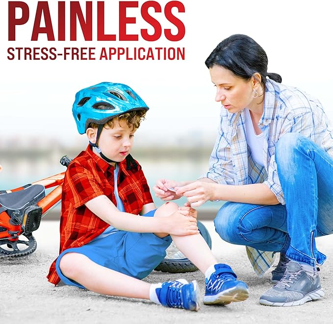 Emergency Wound Closure Strips - 4pk - 2 Types Sutures Free Laceration Closure Kit - Stitchless & Easy to Use - Butterfly Bandages for Cut Care - Perfect for Quick Stop Bleeding and Wound Closing