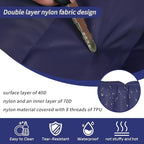 40D Self-Inflating Camping Pad, Insulated Ultralight Sleeping Mat for Backpacking, Winter Camping, 2-Layer Anti-Leak Design w/Built-in Pillow, Foot Pump Foldable Pad, Navy Blue