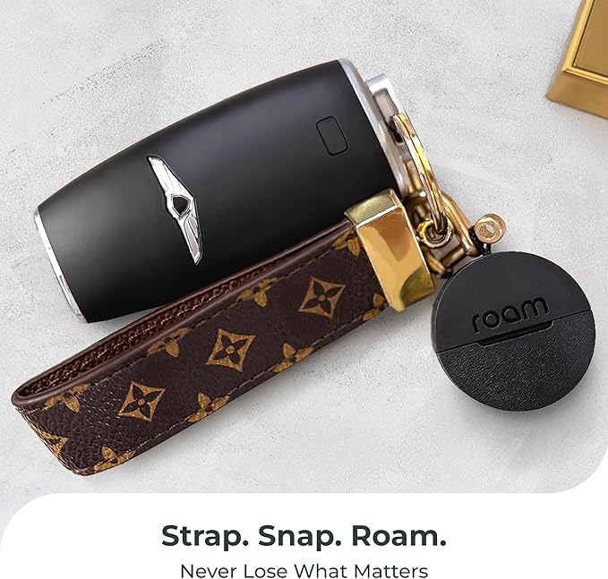 Roam Smart Tracker | Eco-Friendly Travel Tracker with Built-in Elastic Strap | QR Lost & Found, Global Find My Network | Replaceable Battery | No Extra App or Subscription Needed | 2-Pack, Green
