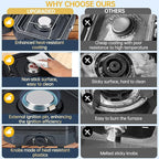 Nice C Camping Stove, Portable Camping Stove Propane, 2 Burner Propane Stove with Grill, Camp Stove, 16,000 BTU Camp Stove with 2 Burner, Grill & Carry Bag for Camping