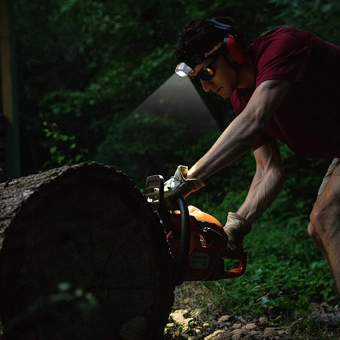 EverBrite LED Headlamp, 4 Lighting Modes, Pivoting Head with Adjustable Headband, IPX4 Water Resistant Perfect for Running, Camping and Hiking, 3 AAA Battery Powered(2 Pack)