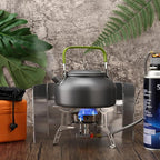 Odoland 3500W/6800W Windproof Camp Stove Camping Gas Stove with Windscreen, Fuel Canister Adapter, Piezo Ignition for Outdoor Backpacking Hiking and Picnic