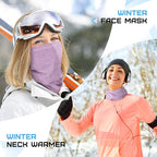 Winter Neck Gaiter Warmer, Soft Fleece Face Mask Scarf for Cold Weather Skiing Cycling Outdoor Sports