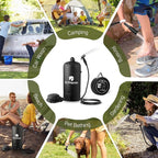 DR.PREPARE Portable Shower for Camping, 4/5 Gallons Camping Shower Bag, Portable Outdoor Shower with Pump for Hiking, Climbing, Pet Cleaning, Car Washing, Beach & Emergency