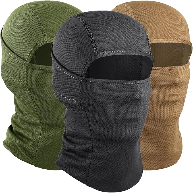 AXBXCX 3 Pack Balaclava Ski Mask - Breathable UV Protection Face Cove for Motorcycle, Football, Cycling, Outdoor Sports