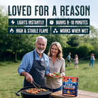 Fire Starter Cubes, 320 pcs- Easy BBQ Ignition - Natural, Waterproof & Odorless Firestarter Squares for Campfire, Charcoal Grill, Outdoor Fire Pit, Wood Stove, Fireplace, Logs - Camping Essentials