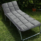 SPRINGSPIRIT Cot Mattress Topper (Improved Thickness), Foam Quilted Pads for Camping, Soft Comfortable Sleeping Cot Mattress Pad Only, Camping Pad 75"x30" for Camp Cot/Rv Bunk/Narrow Twin Beds, Navy