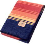 Chubbuck 100% Wool Blanket Camping (60" x 84") - Large Warm Blanket for Camping, Emergency, Outdoor Concerts and Home Use - Reversible, Fire Retardant, Soft and Warm Blankets for Winter (Sunset)