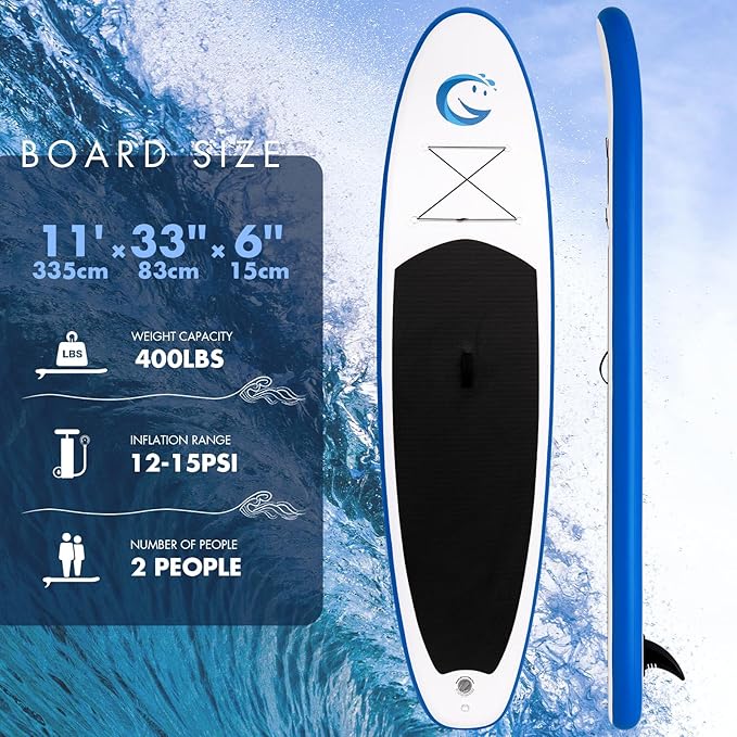 FunWater Stand Up Paddle Board Ultra-Light Inflatable Paddleboard with SUP Accessories for Adults & Youth of All Skill Levels