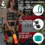 Farsea Insulated Water Bottle With Paracord Handle, Protective Silicone Boot and 2 Lids (Straw Lid & Spout Lid), Stainless Steel Water Bottle Wide Mouth, Double Wall Sweat-Proof BPA-Free, 40 oz