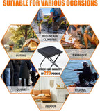 Camping Stool 10 Inch Portable Folding Stool with Carry Bag Weight Load 220lbs Portable Stool for Camping Fishing Hiking BBQ