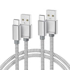 Basesailor for iPhone 17 16 Pro Max Charger Cord,USB to USB C Cable 6.6FT/2Pack,Type C Charging Power Cord for Apple 15 iPad 10 Air 4 5,Samsung Galaxy S25 S24 S23 S22 Plus Ultra,A52 A53 A54,Pixel 9 8