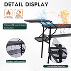 Nice C Camping Table, Compact Folding Table, Tailgate Grill Table, Outdoor Tables, Camping Tables That Fold Up Lightweight, with 4 Side Tables & Mesh Net for BBQ, Camping